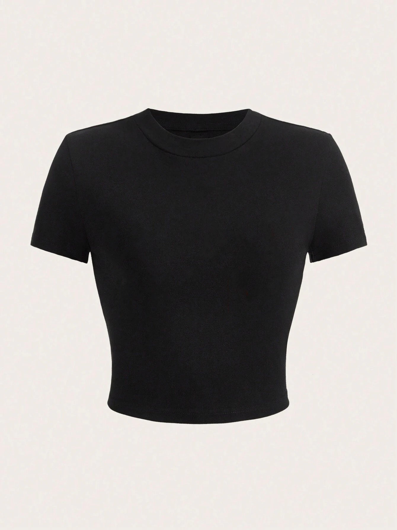 Y2K Woman Solid Crop Tops Short Sleeve High Elastic Viscose T-Shirt Soft O-Neck Sporty Tees Summer Street Fashion Female Clothes