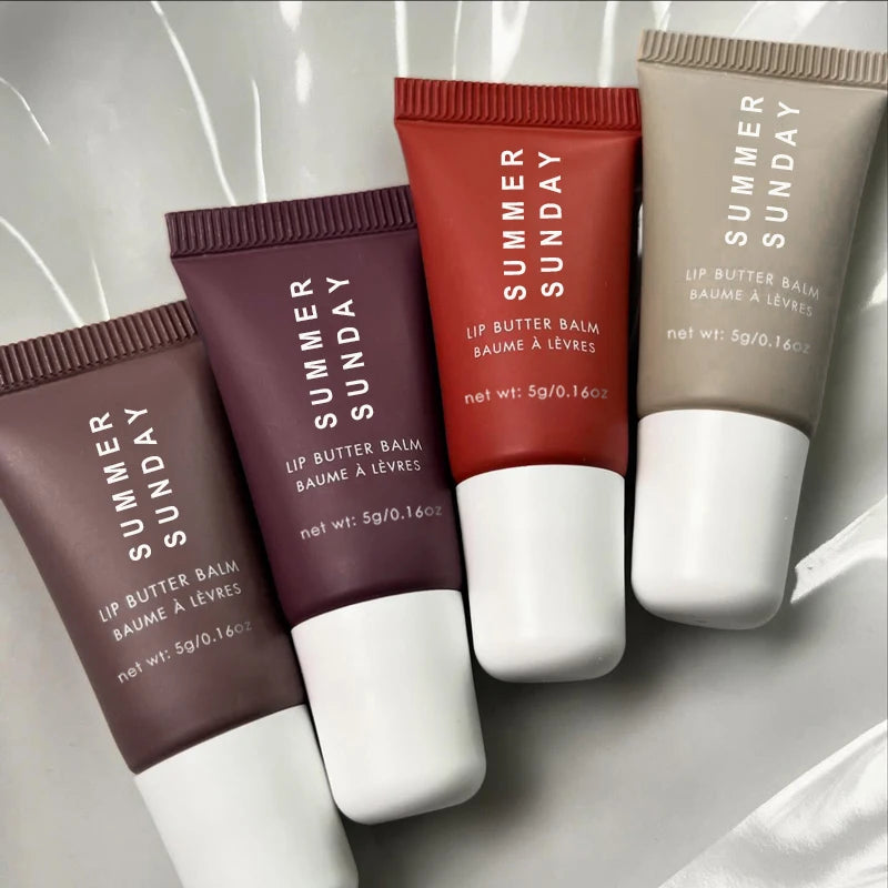 4-piece Lip Gloss Set Complete, Exquisite, Practical, Comfortable, Moisturizing, Natural, Portable Makeup Set