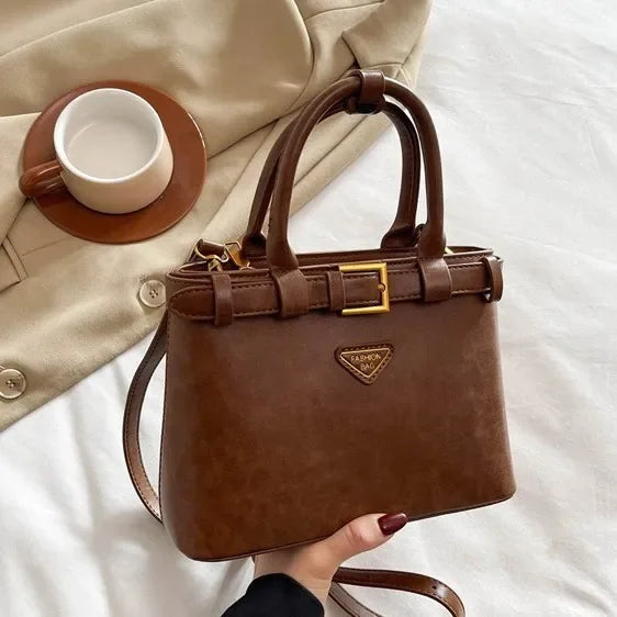 Fashionable Versatile Small Square Bag Women's Retro Crossbody Commuter Bag Ladies Handbag Soft Material Autumn Winter New Model