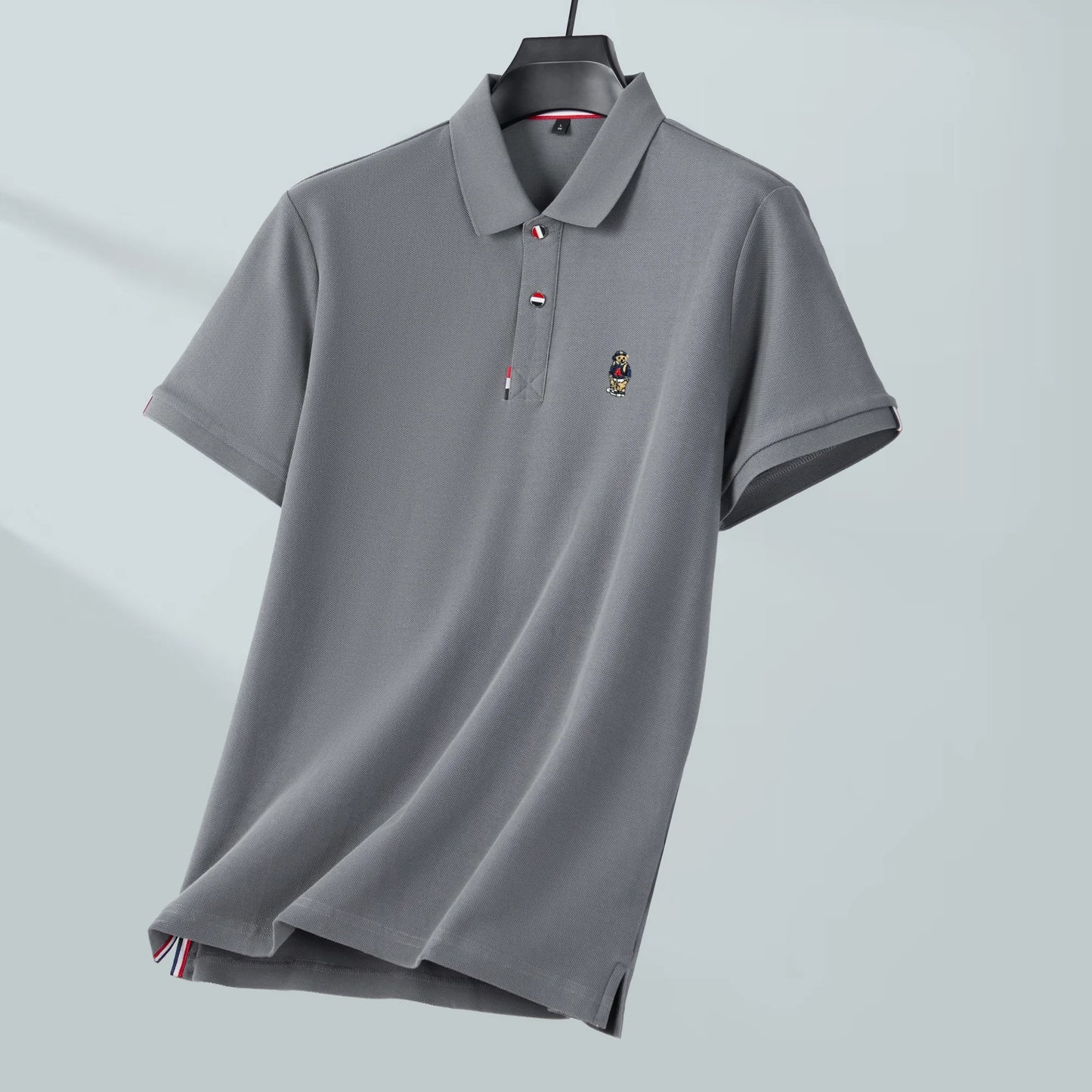 Summer hot selling men's fashionable business high-quality polo shirt, casual and comfortable pure cotton short sleeved shirt