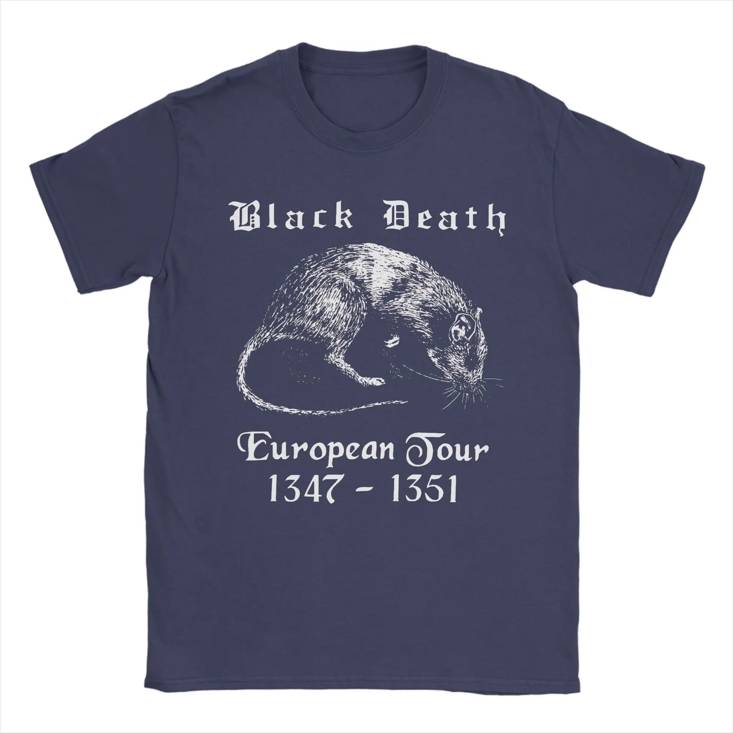 Bubonic World Tour T Shirt Black Death European Tour Harajuku T Shirts Short-Sleeved Tshirt Summer Pure Cotton Clothes Tops