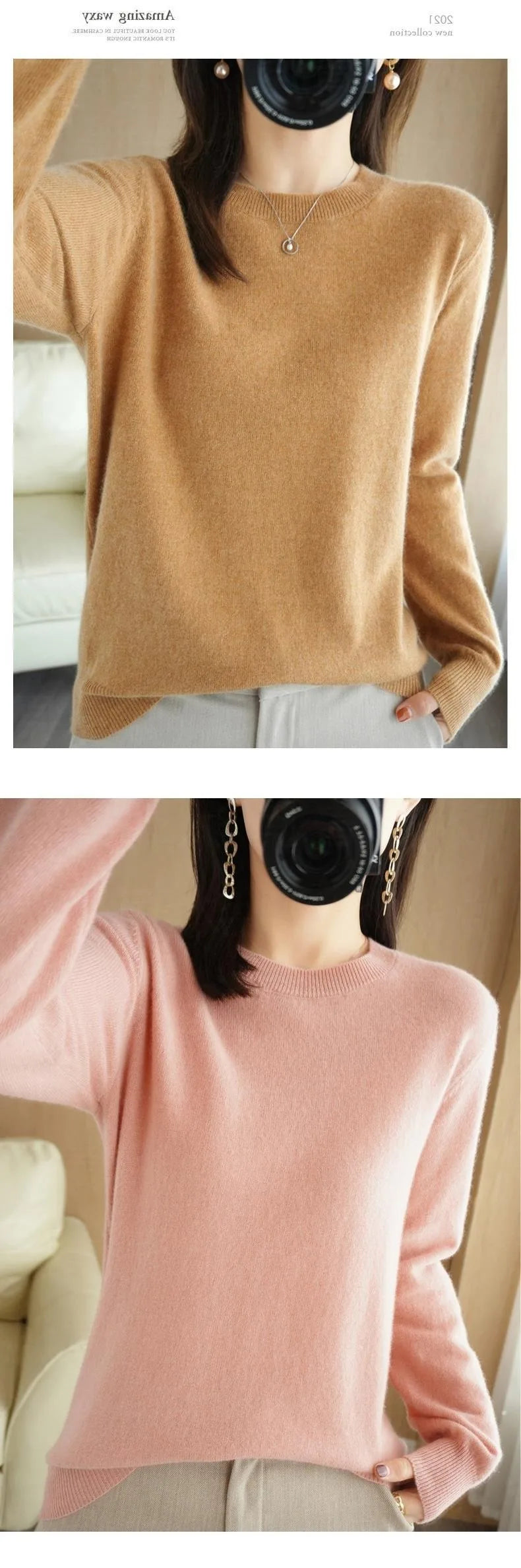 Basic Knitted O-Neck Autumn Winter Sweater Women 2025 Long Sleeve Soft Warm Sweater Korean Simple Solid Color Versatile Pullover