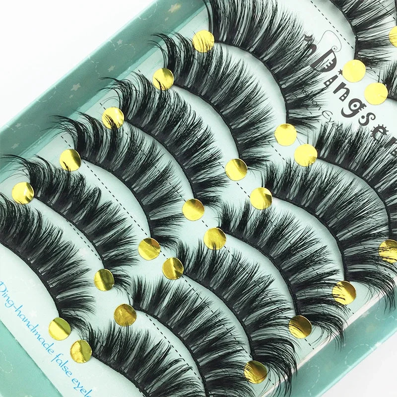 10/2 Pairs Mink Eyelashes Natural 3D Lashes Faux Cils Makeup Dramatic False Eyelashes Wholesale Eyelash Extension Makeup Tools