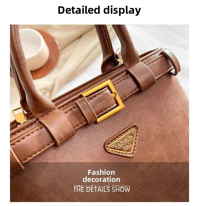 Fashionable Versatile Small Square Bag Women's Retro Crossbody Commuter Bag Ladies Handbag Soft Material Autumn Winter New Model