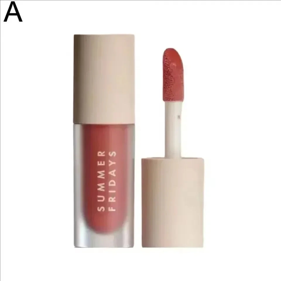 Summer Friday's Vanilla Beige Lip Balm Moisturizing Transparent Lipstick Set Smooth Soft Tube Mirror Lip Gloss Lip Blum Makeup