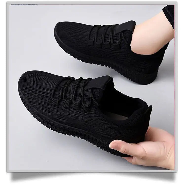 Women's Breathable Non-slip Platform Fashion New Casual Shoes Korean Running Shoes Black Sneakers Shoes for Women 2024 Autumn