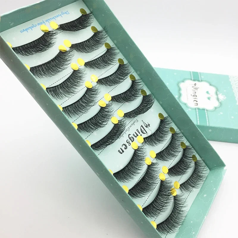 10/2 Pairs Mink Eyelashes Natural 3D Lashes Faux Cils Makeup Dramatic False Eyelashes Wholesale Eyelash Extension Makeup Tools