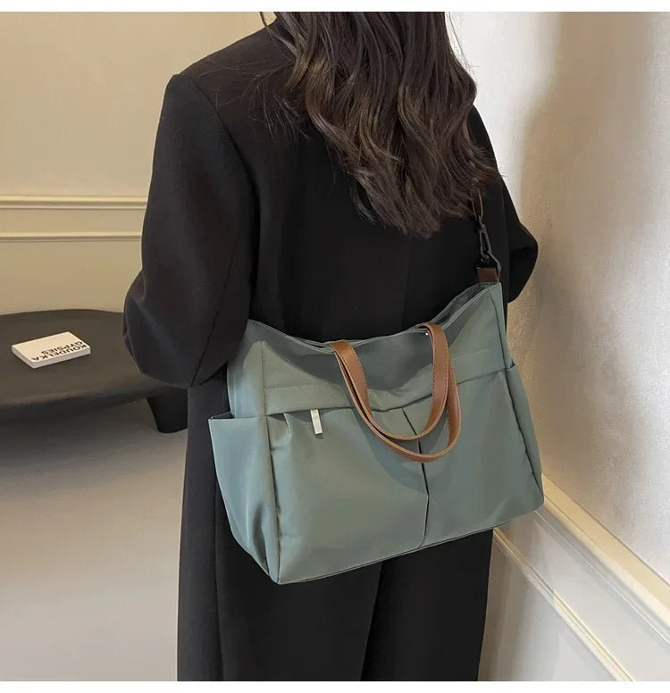 Large Capacity Winter Lady Shoulder Bag Vintage Casual Girl Tote Bags Y2K Pu Leather Female Handbags Women's Commuter Bag Purse