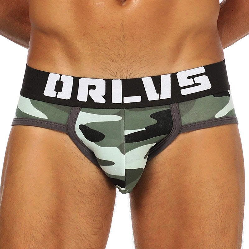 ORLVS New Cotton Comfortable Mens Briefs Underwear Shorts Male Underwear Sexy Gay Men Underwear Bikini Men Briefs Underwear Man