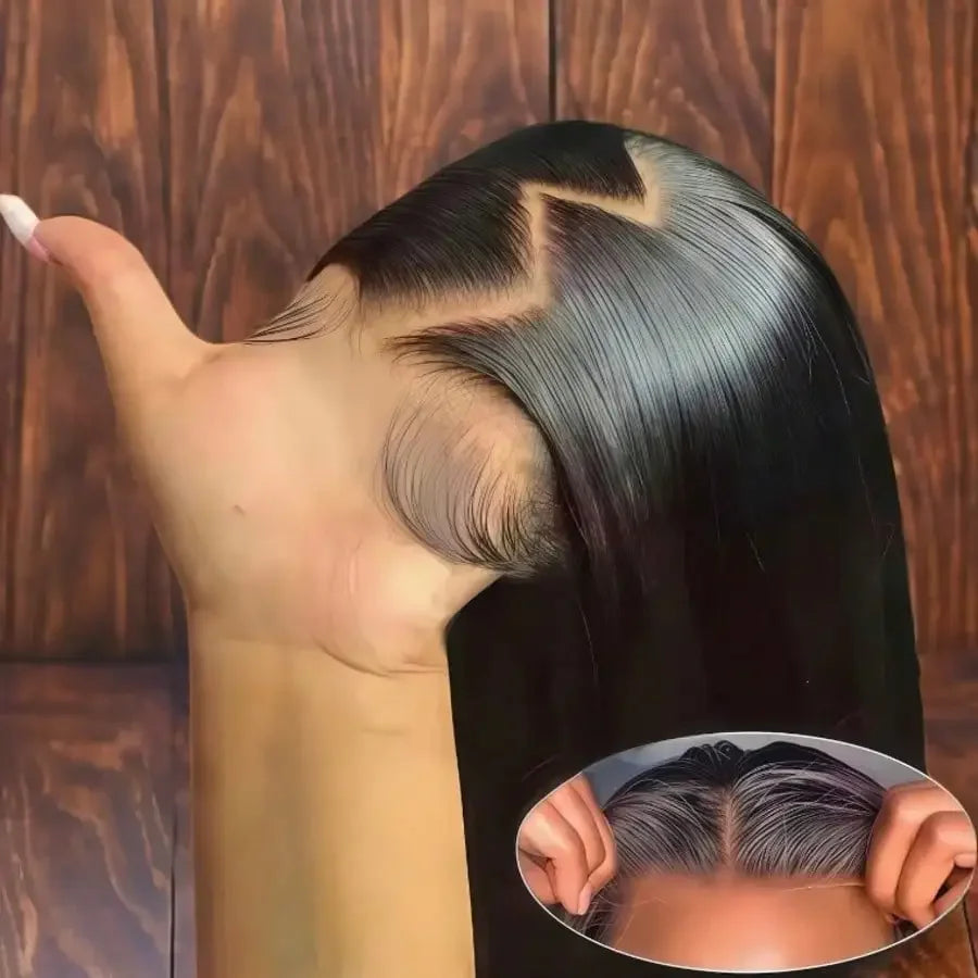 200 Density Straight 13x6 HD Black Lace Frontal Wigs 5x5 Glueless 30 40 Inch 13x4 Lace Front Human Hair Wig Bone Closure Wear Go