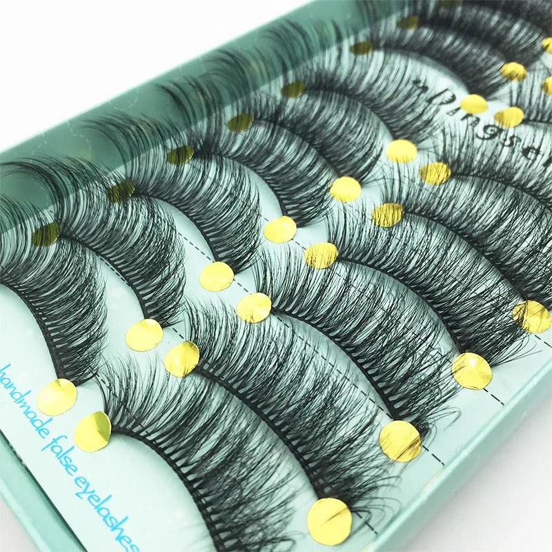 10/2 Pairs Mink Eyelashes Natural 3D Lashes Faux Cils Makeup Dramatic False Eyelashes Wholesale Eyelash Extension Makeup Tools