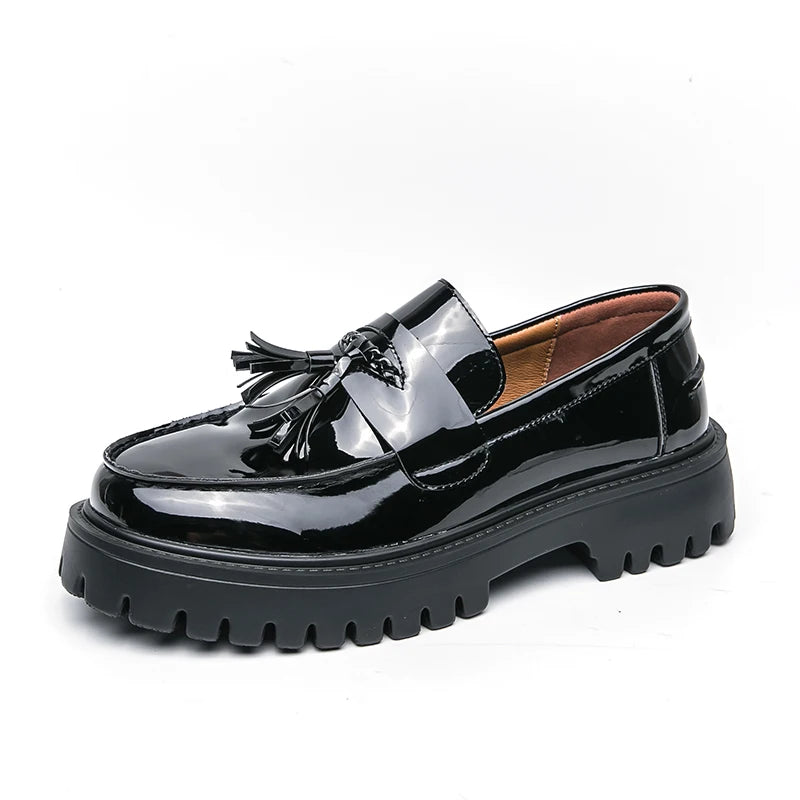 Casual Shoes Mens Comfortable Driving Loafers Light Moccasins Men Fashion Sequins Bling Party Wedding Black Dress Flats Tassel