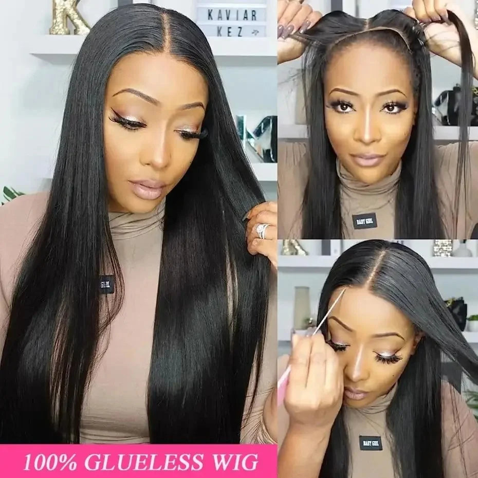 30 40 Inch Bone Straight Lace Frontal Wigs Human Hair 13x6 Hd Transparent Lace Front Wig 13x4 Long Straight Wig For Black Women