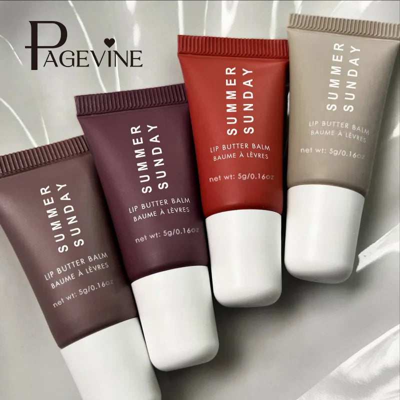 4-piece Lip Gloss Set Complete, Exquisite, Practical, Comfortable, Moisturizing, Natural, Portable Makeup Set