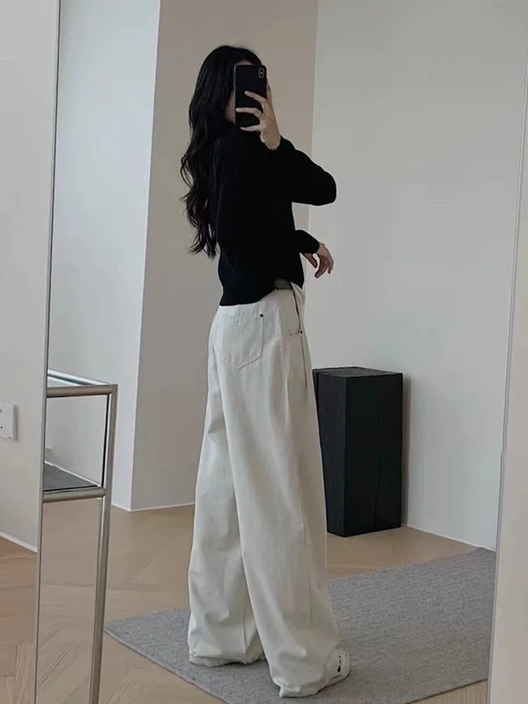 Y2k Black Fake Two Pieces Long Sleeves Shirt Women Autumn Irregular Patchwork Tops Slim-fit Bottom Knit Shirts Aesthetic Clothes