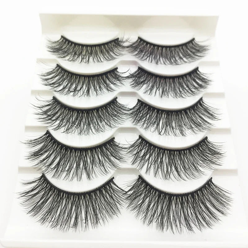 10/2 Pairs Mink Eyelashes Natural 3D Lashes Faux Cils Makeup Dramatic False Eyelashes Wholesale Eyelash Extension Makeup Tools