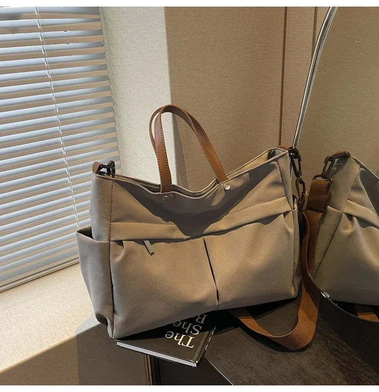 Large Capacity Winter Lady Shoulder Bag Vintage Casual Girl Tote Bags Y2K Pu Leather Female Handbags Women's Commuter Bag Purse