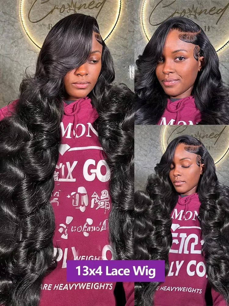 Luvin HD Transparent Body Wave Human Hair Wigs 13x6 Body Wave Lace Front Wig Human Hair Brazilian Water Wave Lace Frontal Wigs