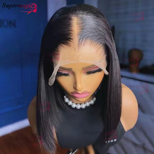 300% 10A Raw Vietnamese Transparent Lace Frontal Wig Human Hair 13x4 13x6 Bob Preplucked Bleached Knots Human Hair Wig for Women