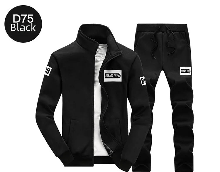 Casual Sports Suit Men's Spring Autumn Korean Style Trendy Running Clothes Sweatshirt Jacket Combinations Men's Wear Clothing