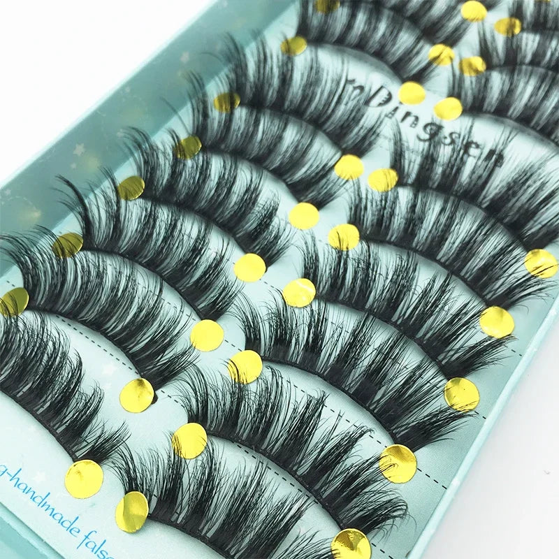 10/2 Pairs Mink Eyelashes Natural 3D Lashes Faux Cils Makeup Dramatic False Eyelashes Wholesale Eyelash Extension Makeup Tools