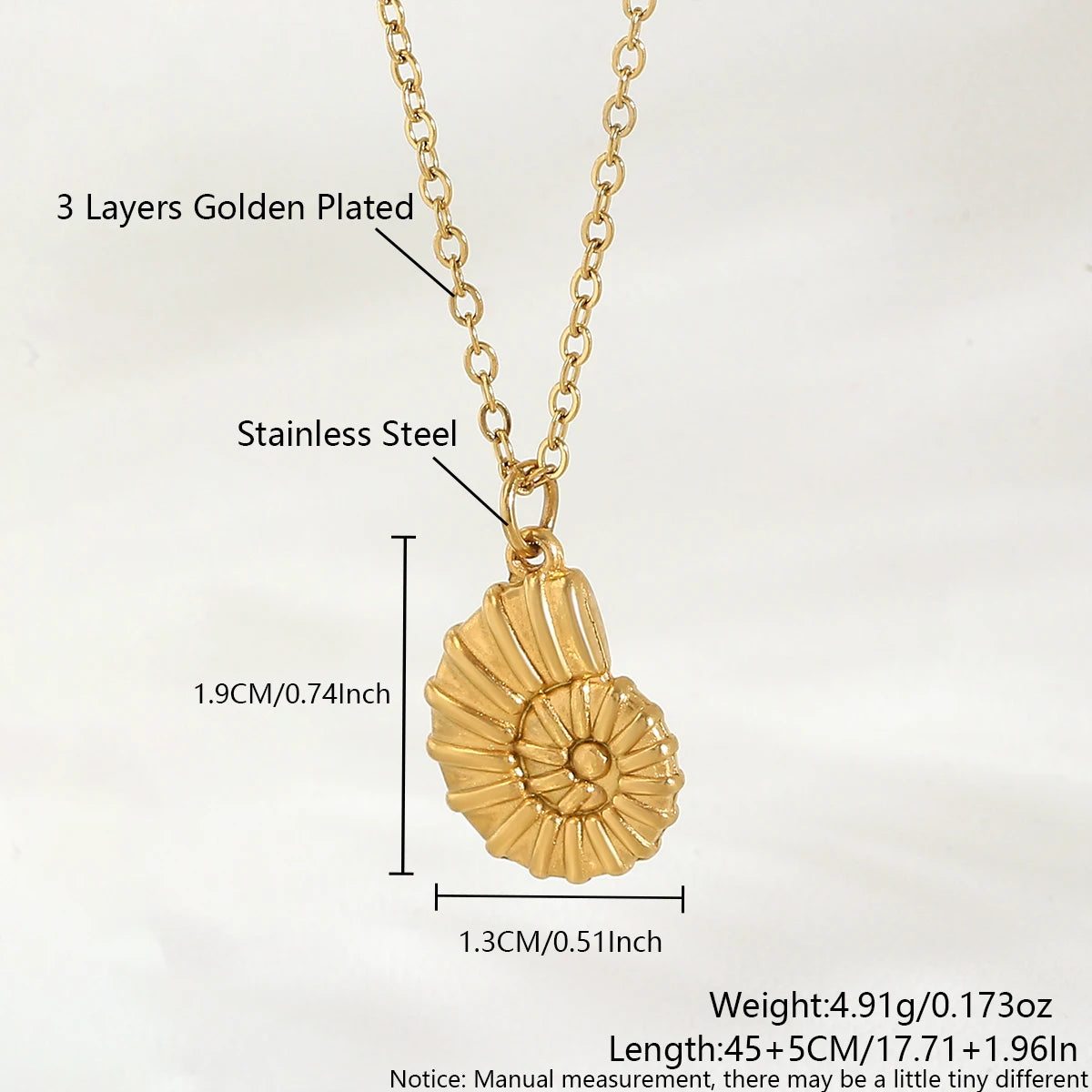 Summer Women's Starfish Conch Shell Necklace Fashion Stainless Steel Gold/Silver Color Crab Turtle Choker Beach Jewelry Gifts