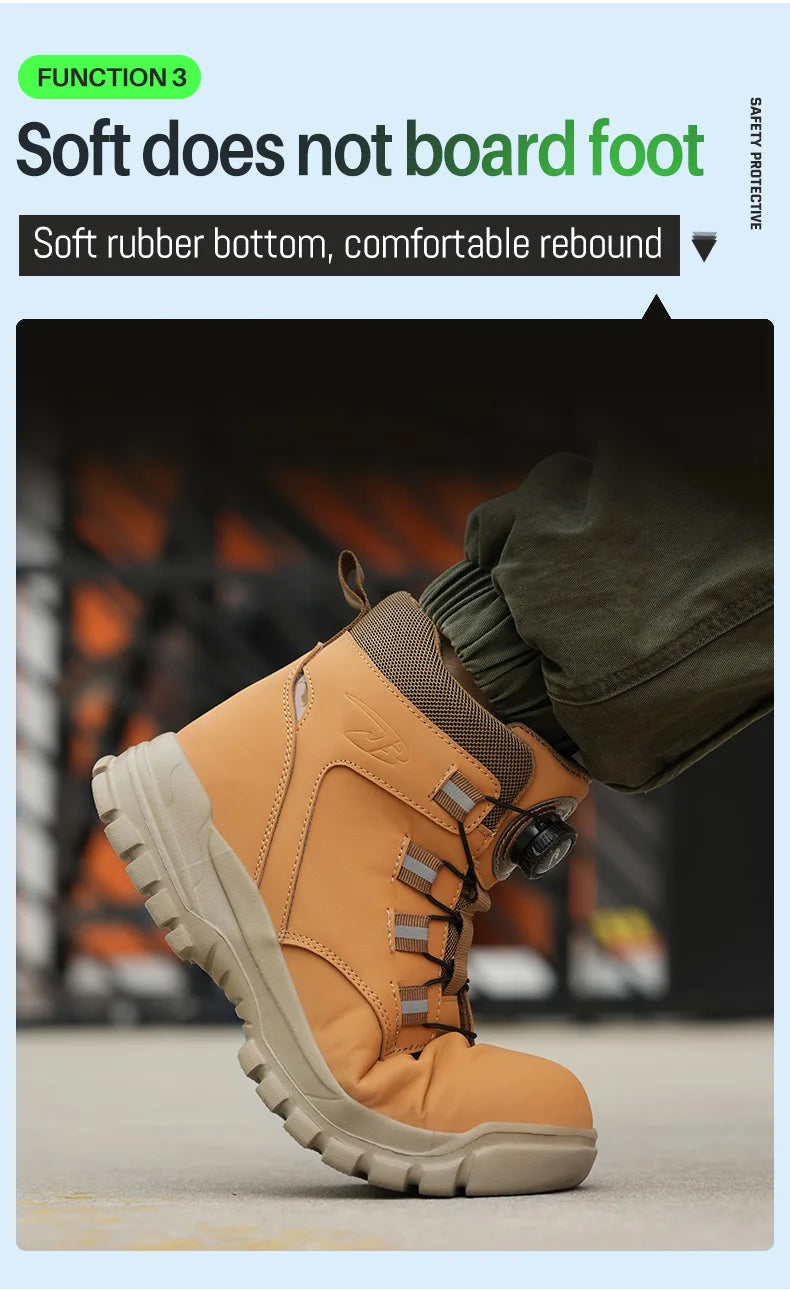 Work Safety Boots Men Waterproof Security Boots lightweight Industrial Steel Toe Work Shoes Protective Men Safety Shoes Size 48