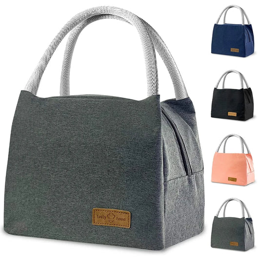 Small Lunch Cooler Bag for Women Men Leakproof Food Carrier Work Lunch Bag Thermal Keeps Cold & Heat Insulated Tote with Zipper