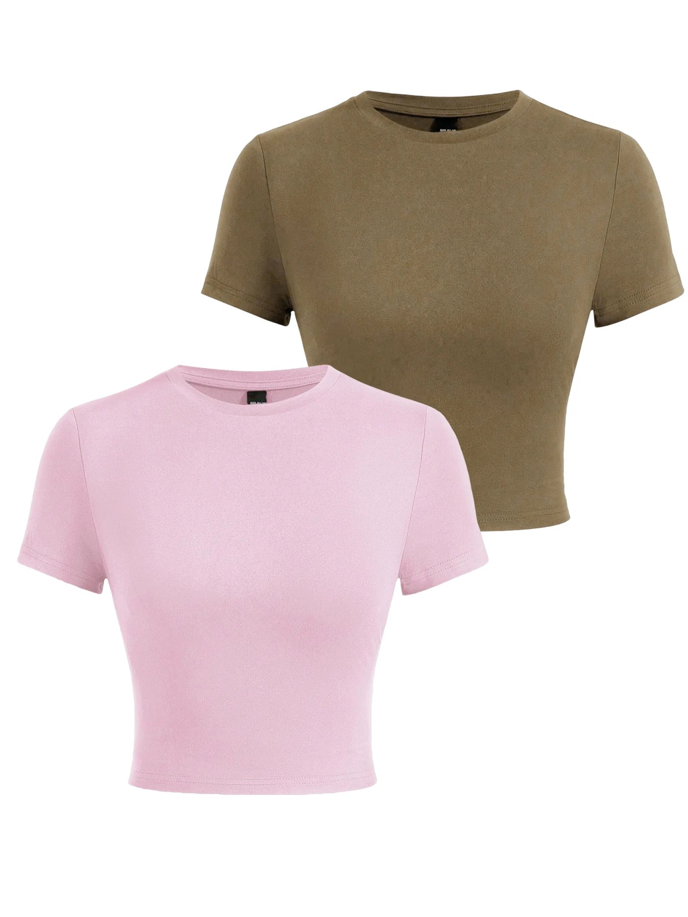 Y2K Woman Solid Crop Tops Short Sleeve High Elastic Viscose T-Shirt Soft O-Neck Sporty Tees Summer Street Fashion Female Clothes