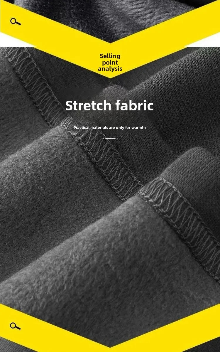 Men's Fleece Lined Thickened Long Sleeve T-Shirt round Neck Base Shirt Autumn Clothes Winter Long Sleeve Warm Underwear