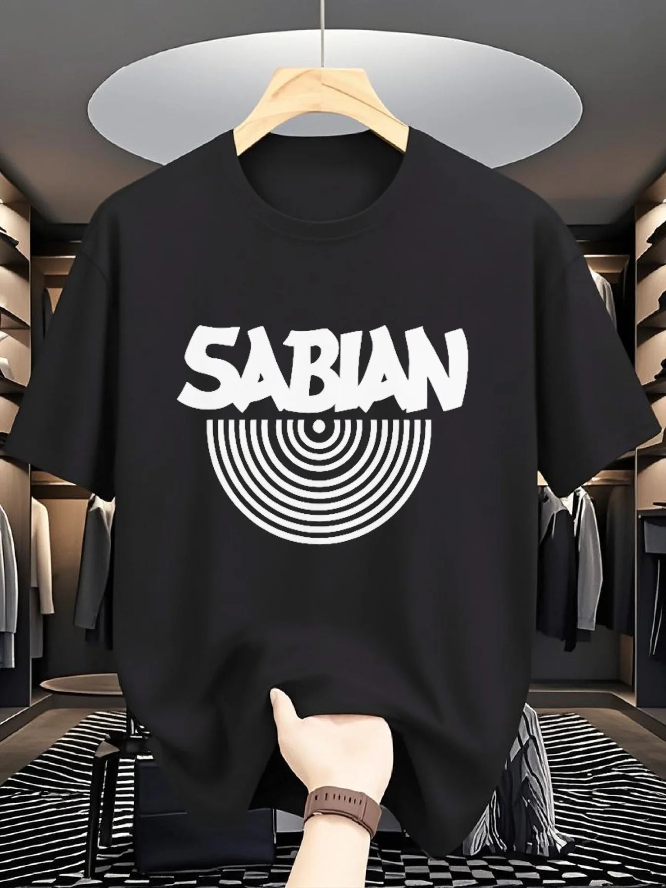 SABIAN Retro Graphic Design -Summer T-shirt Casual T-shirt Loose Comfortable to wear casual summer outdoor clothing;
