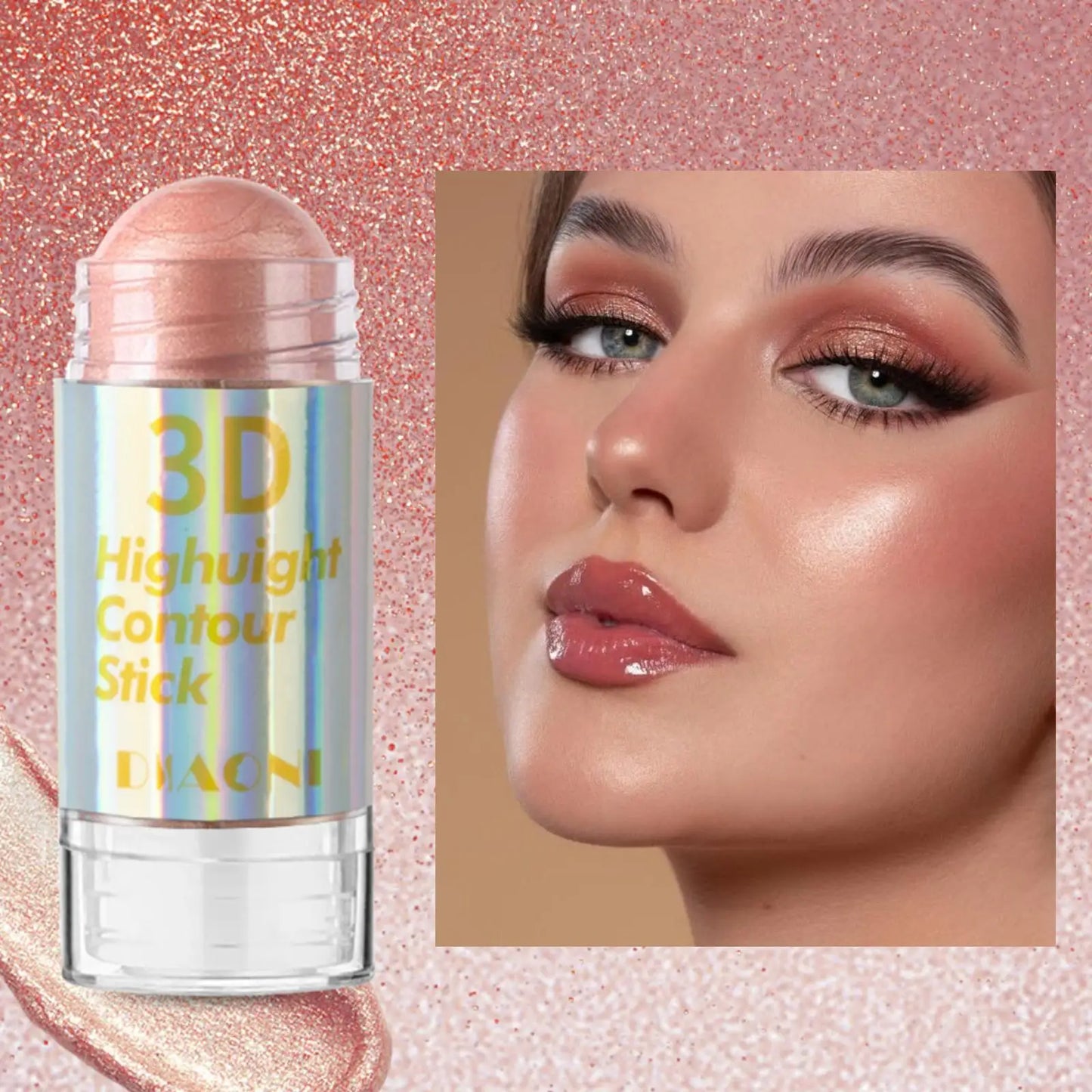 6 Colors 3D Face Brighten Highlighter Bar Cosmetic Face Contour Bronzer Shimmer Highlighter Stick Concealer Cream Makeup tool