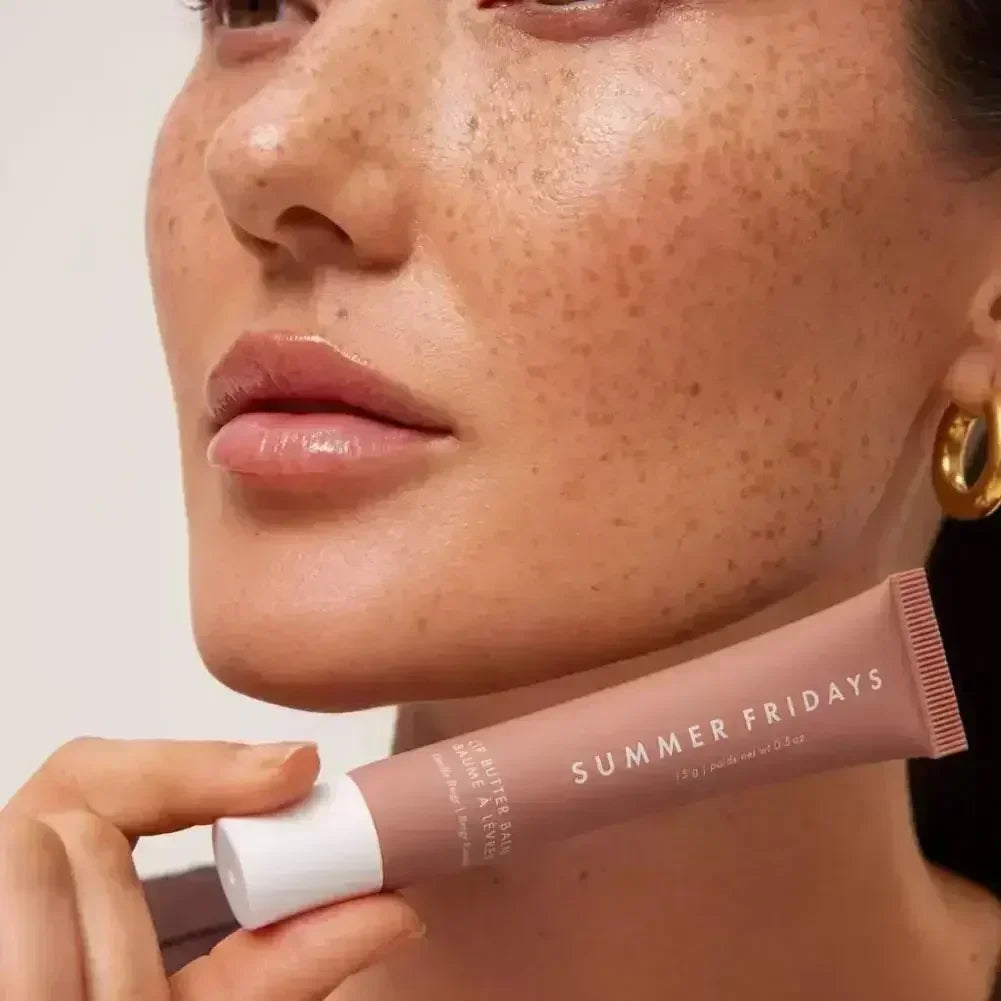 Summer Friday's Vanilla Beige Lip Balm Moisturizing Transparent Lipstick Set Smooth Soft Tube Mirror Lip Gloss Lip Blum Makeup