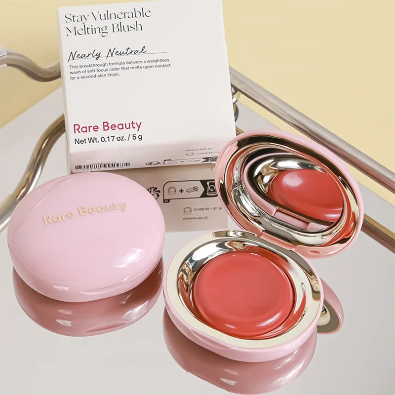 Rare Beauty Mauve Rose Neutral Blush Powder Portable Makeup Liquid Blush Moisturizing Dual-use Waterproof Lip Glaze Plump Smooth