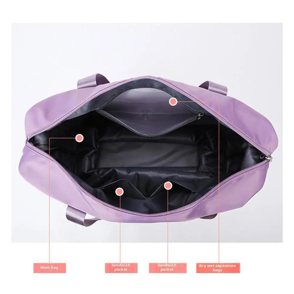 Travel Portable Large Capacity Detachable Universal Wheel Storage Bag Check-In Bag with Wheel Double Layer Carry-On Bag