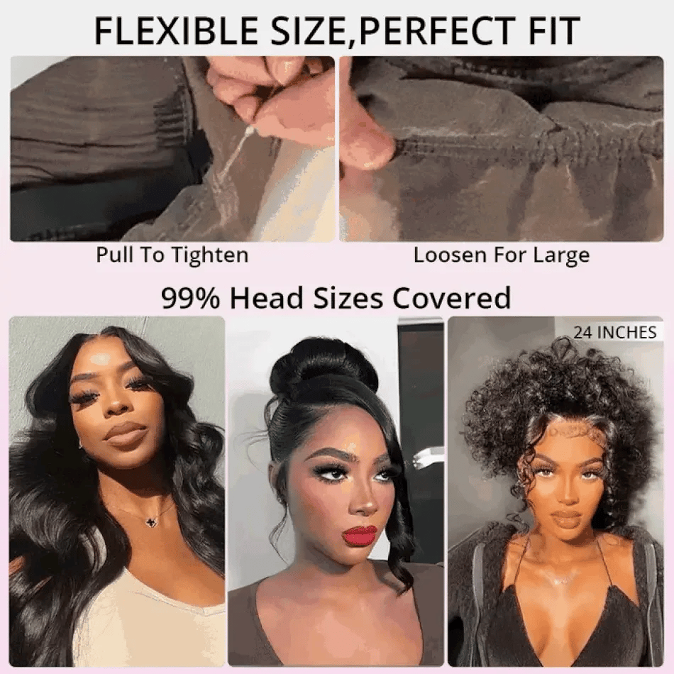 250 Density Invisi Strap 360 Full HD Lace Frontal Kinky Curly Wig Black Human Hair Drawstring Snug 30 inch Water Wig Glueless