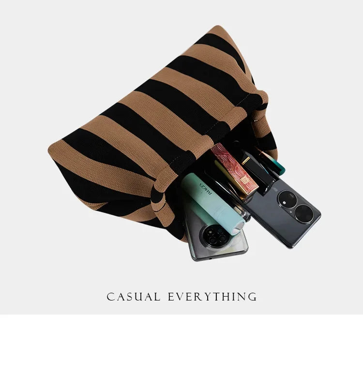 Summer Woven Crochet Purses for Women Beach Clutch Handbags 2025 Dumpling Hobo Casual Colorblock Bag Ladies Ruched Cloud Purse