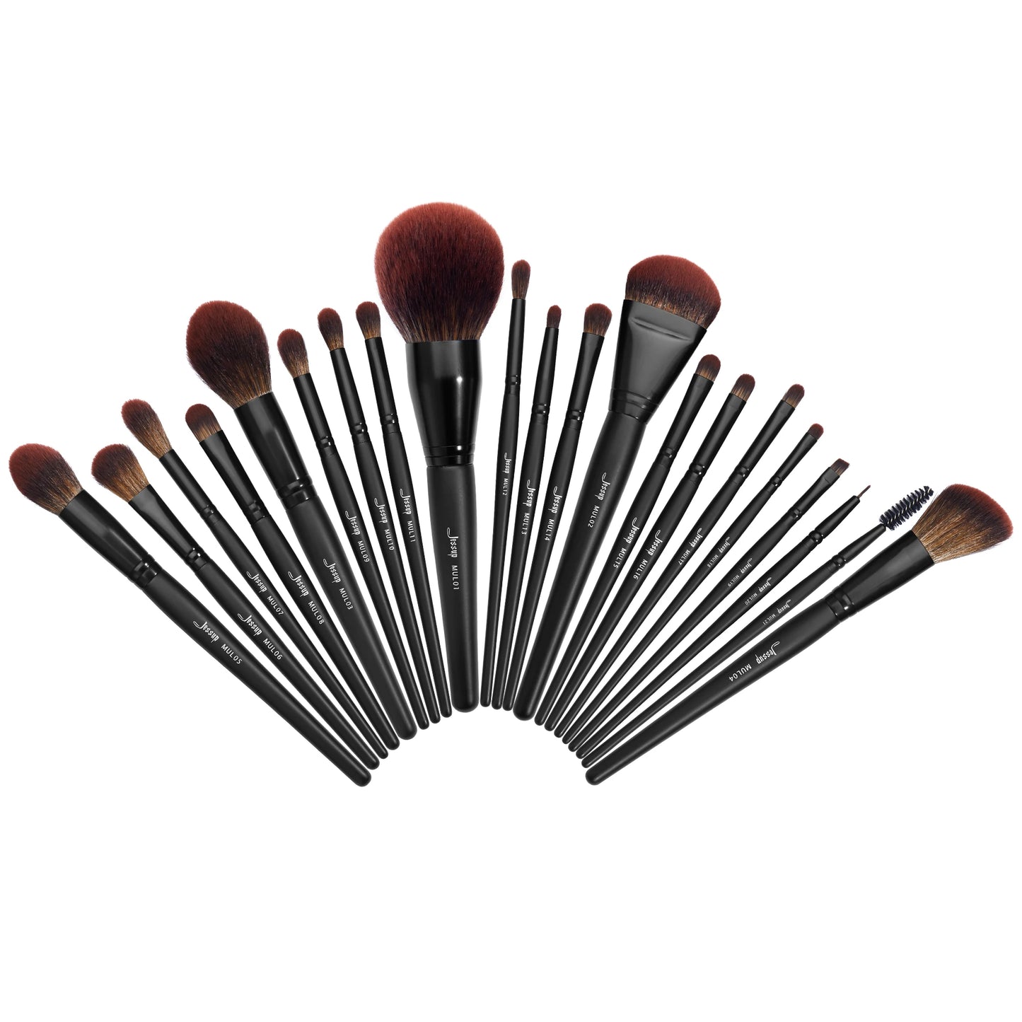 Jessup Makeup Brushes set,3-21pcs Premium Synthetic Big Powder Brush Foundation Concealer Eyeshadow Eyeliner Spoolie Wooden T271