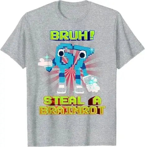 Y2k Art Aesthetic Clothes Novelty Gift Humorous Saying Tee Bruh 67 Six Seven 6-7 Funny Brainrot Meme for Teens Adults T-Shirt