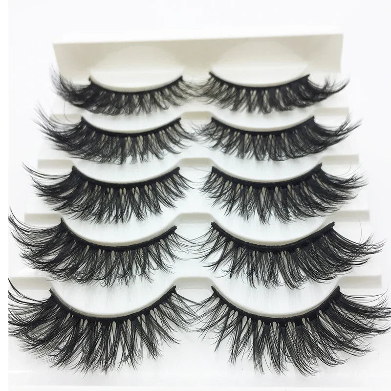 10/2 Pairs Mink Eyelashes Natural 3D Lashes Faux Cils Makeup Dramatic False Eyelashes Wholesale Eyelash Extension Makeup Tools