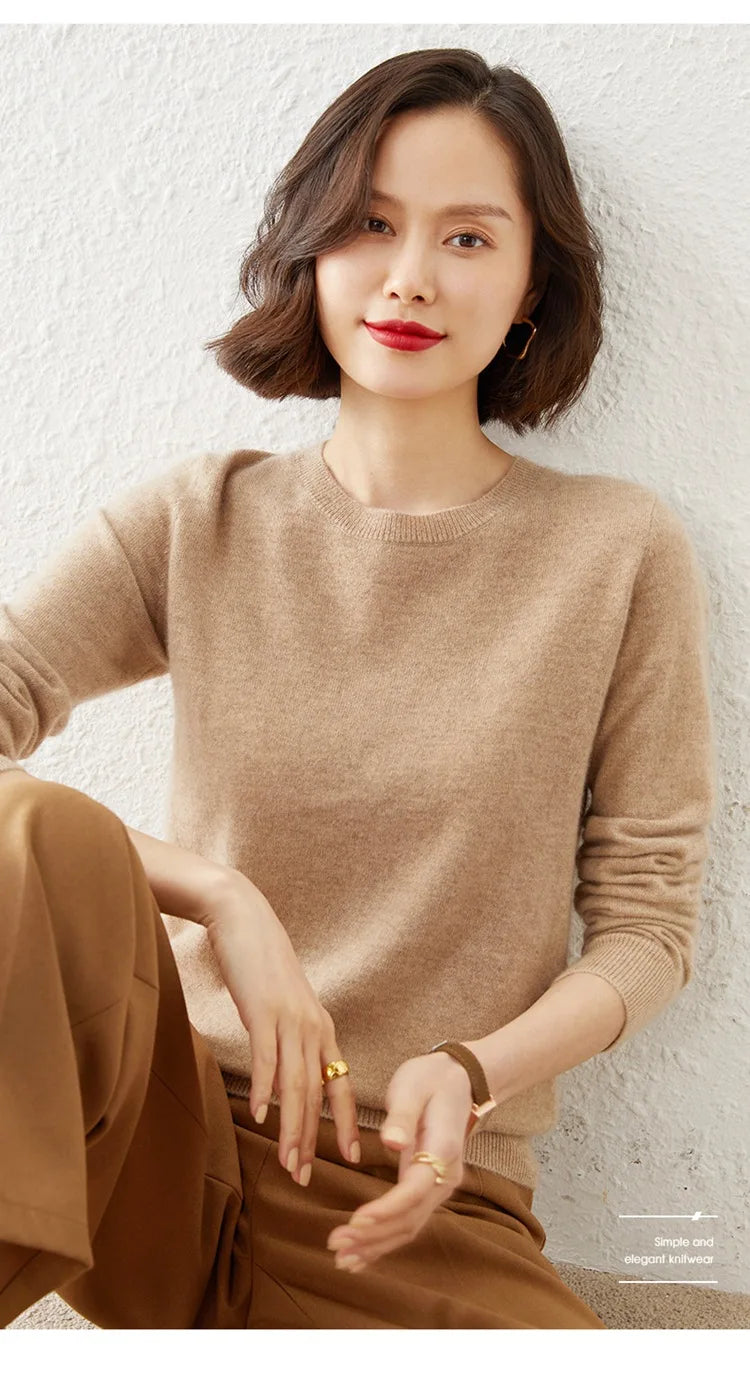 Basic Knitted O-Neck Autumn Winter Sweater Women 2025 Long Sleeve Soft Warm Sweater Korean Simple Solid Color Versatile Pullover