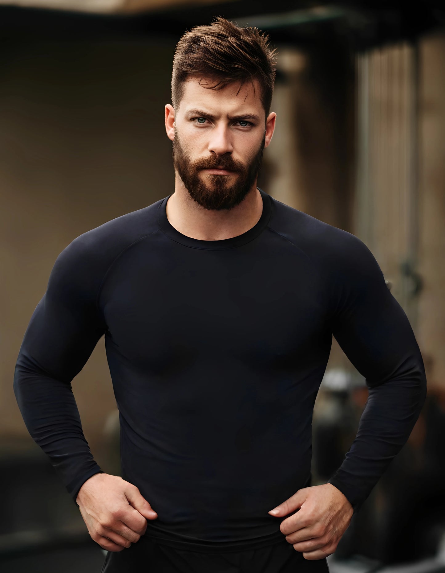 Mens Long Sleeve Rashguard Upf 50 Sun Protection Surf Shirt Quick Dry Breathable Swimming Tight T-shirt Summer 2025 Gym Clothes