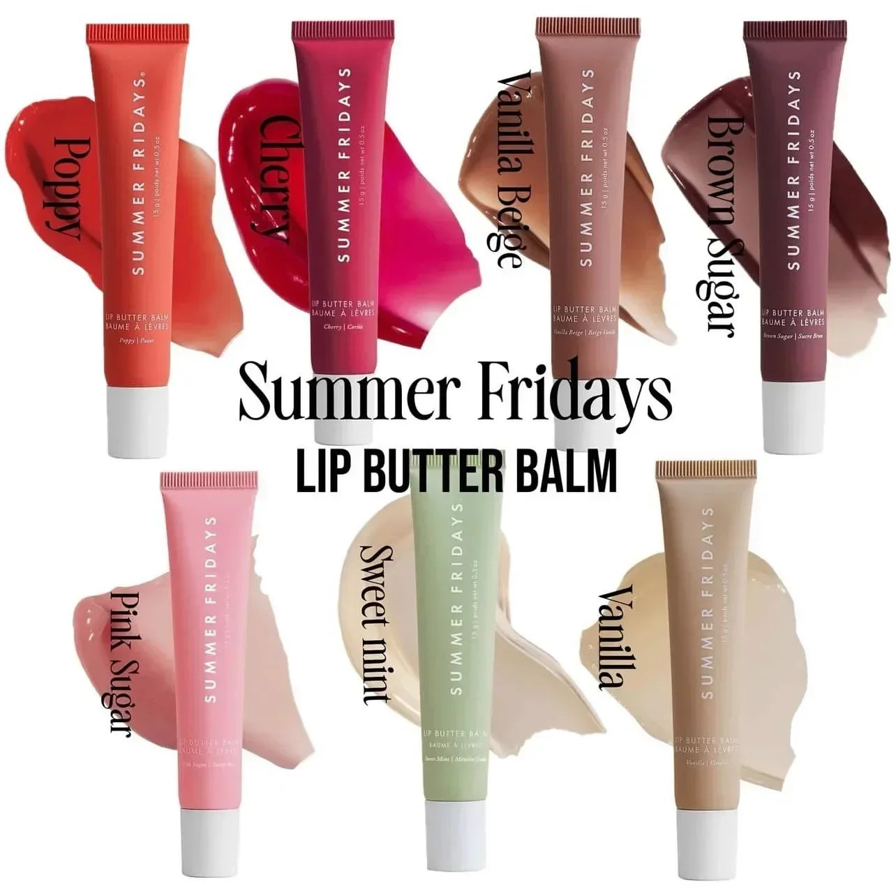Summer Friday's Vanilla Beige Lip Balm Moisturizing Transparent Lipstick Set Smooth Soft Tube Mirror Lip Gloss Lip Blum Makeup