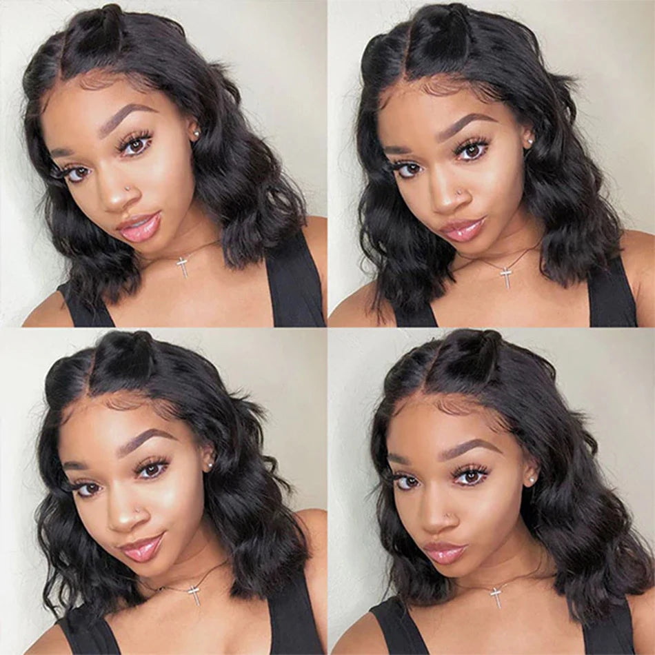 Best Double Drawn Short Bob Wigs Raw Vietnamese Virgin Hair Glueless Body Wave Human Hair Lace Frontal Pre Cut 13x4 Hd Lace Wig