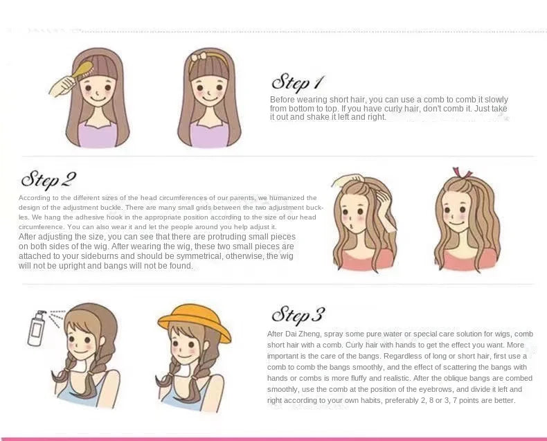 Black Synthetic Wig Shoulder Length Bob Wig For Women In The Middle Part of The Straight Hair Natural Heat-Resistant Head Cover