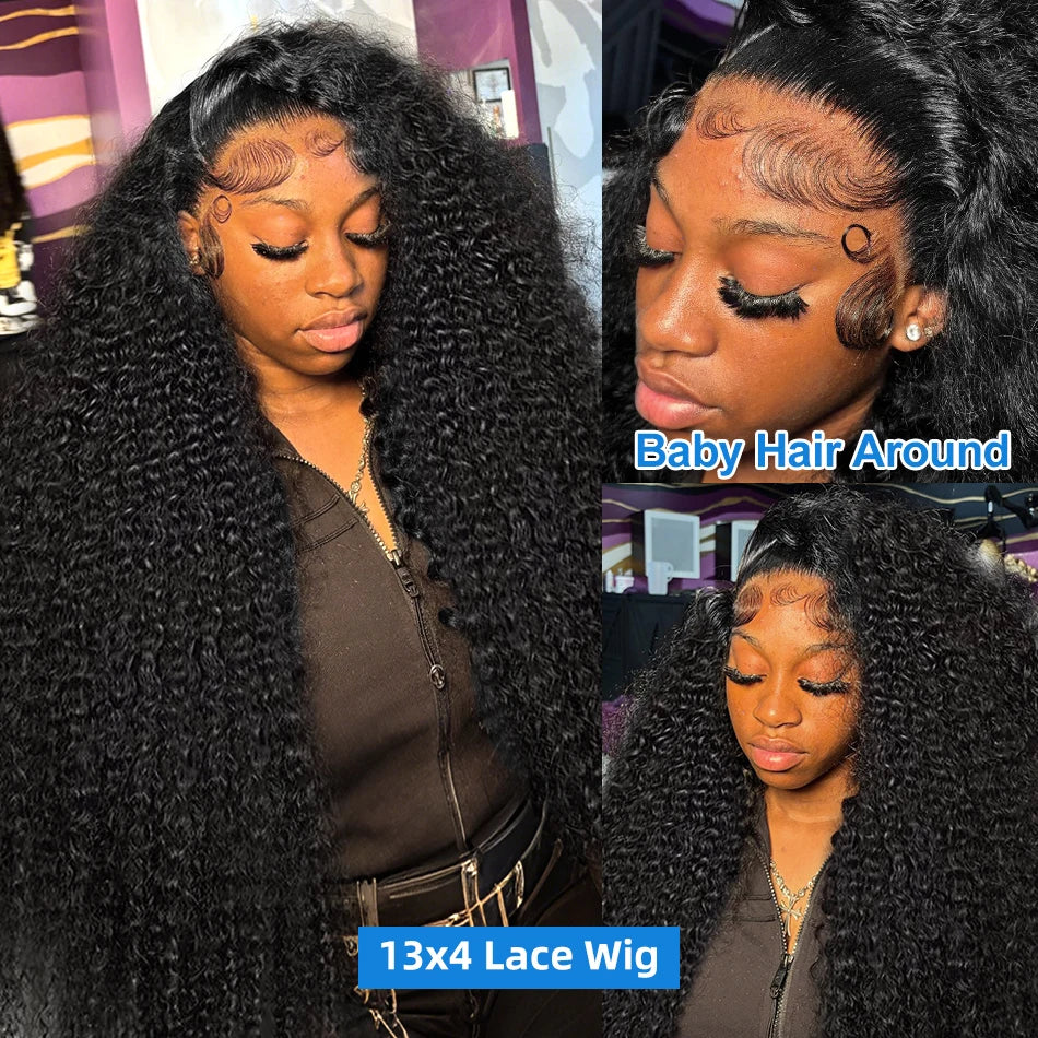 Xcurly 30 40 Inch Deep Wave 13x4 HD Lace Front Wig Human Hair For Women 220 Density Loose Water Curly 13x6 Lace Frontal Wigs