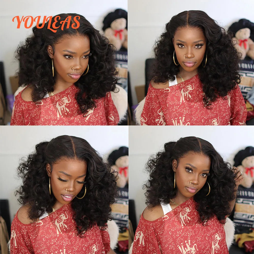 250% Density Loose Wave Wig 13x4 Transparent Lace Frontal Gluless Wig Preplucked 100% Human Hair Ready To Wear Woman Wigs