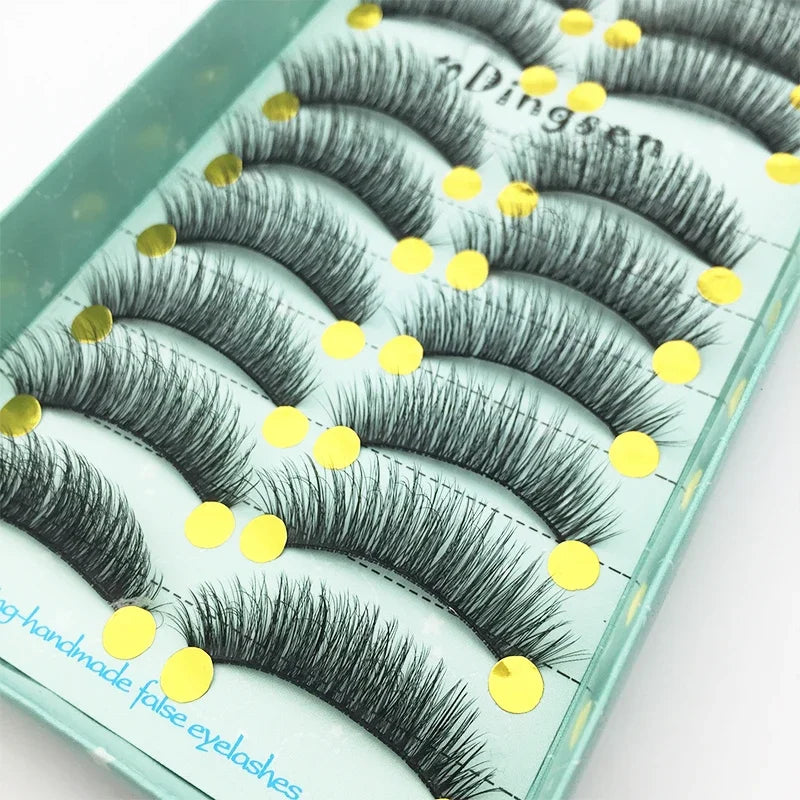 10/2 Pairs Mink Eyelashes Natural 3D Lashes Faux Cils Makeup Dramatic False Eyelashes Wholesale Eyelash Extension Makeup Tools