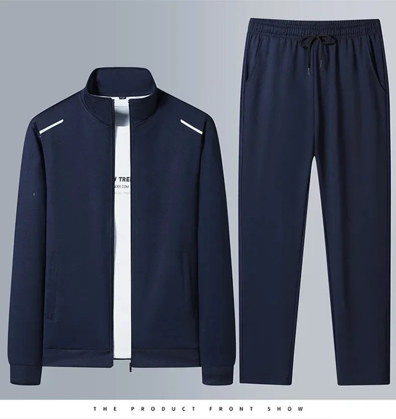 Casual Sportswear Set for Middle-Aged And Elderly Men Spring Autumn New Style Two-Piece Suit Dad Clothes Comfortable Fitness Out