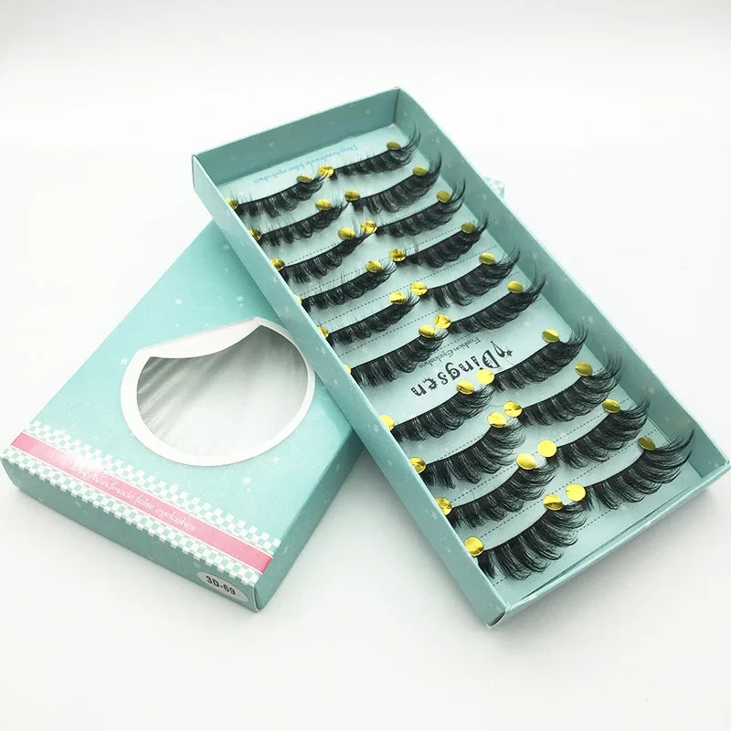 10/2 Pairs Mink Eyelashes Natural 3D Lashes Faux Cils Makeup Dramatic False Eyelashes Wholesale Eyelash Extension Makeup Tools